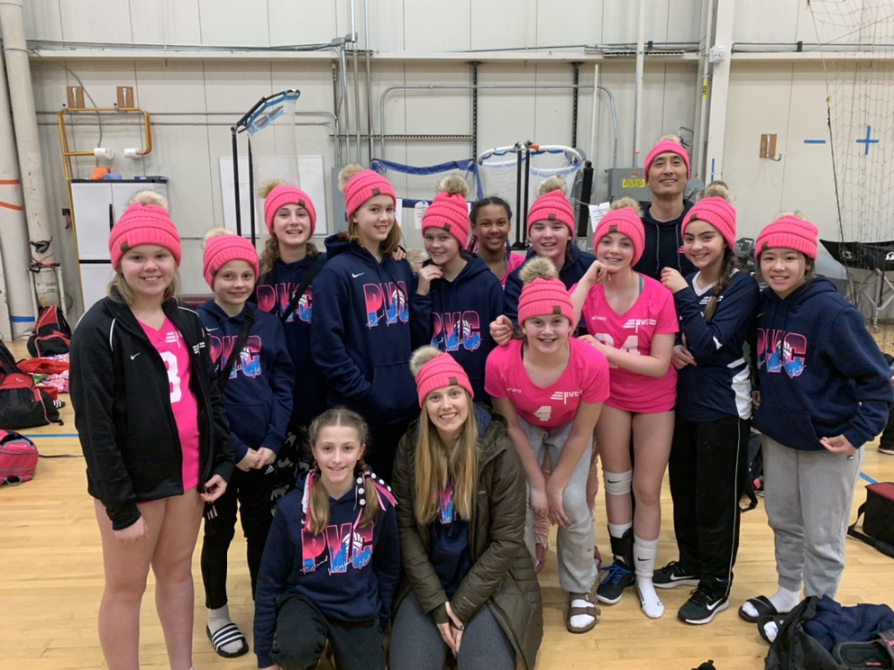 PVC 12-Pink volleyball team portland volleyball club 12-pink team