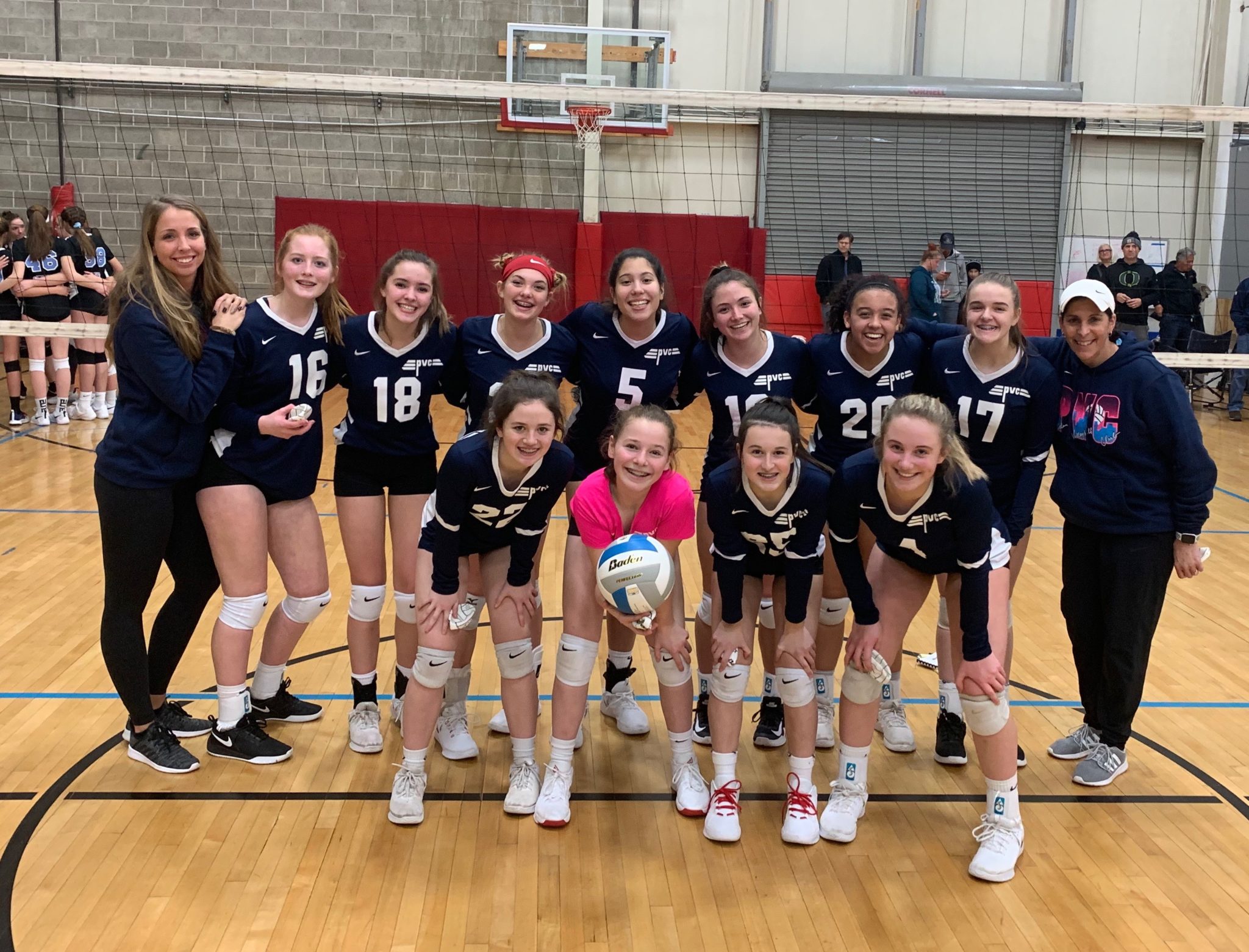 PVC 14-red volleyball team portland volleyball club 14-red
